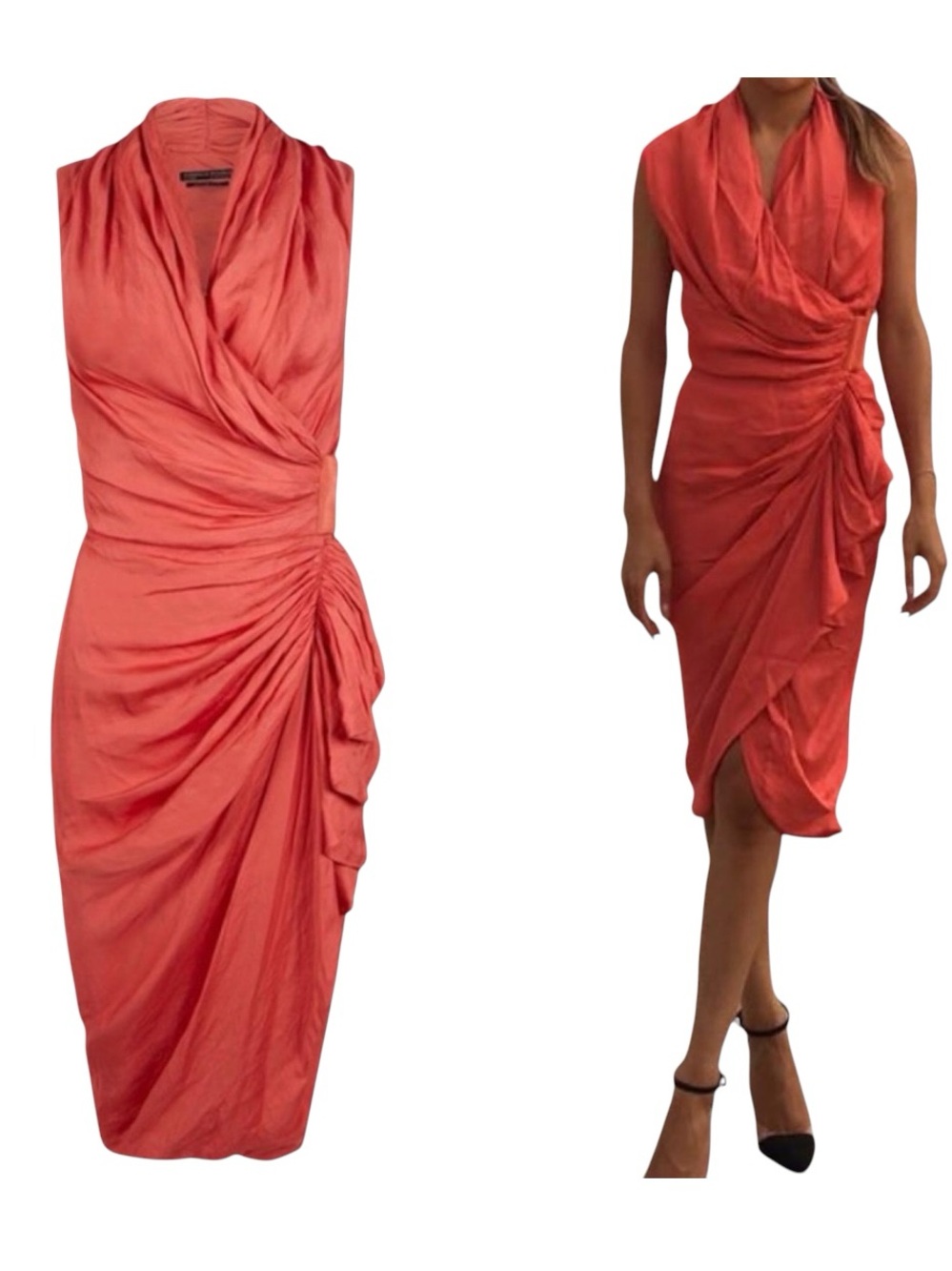 All Saints Cancity Ruched Dress